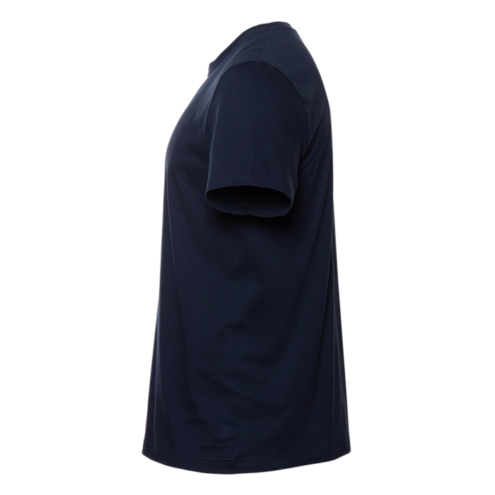 Тёмно-синяя футболка арт. 02 прямого кроя из 100% хлопка, 160 гр/м2, оптом | Мерч, униформа и текстиль для бизнеса  фото-3