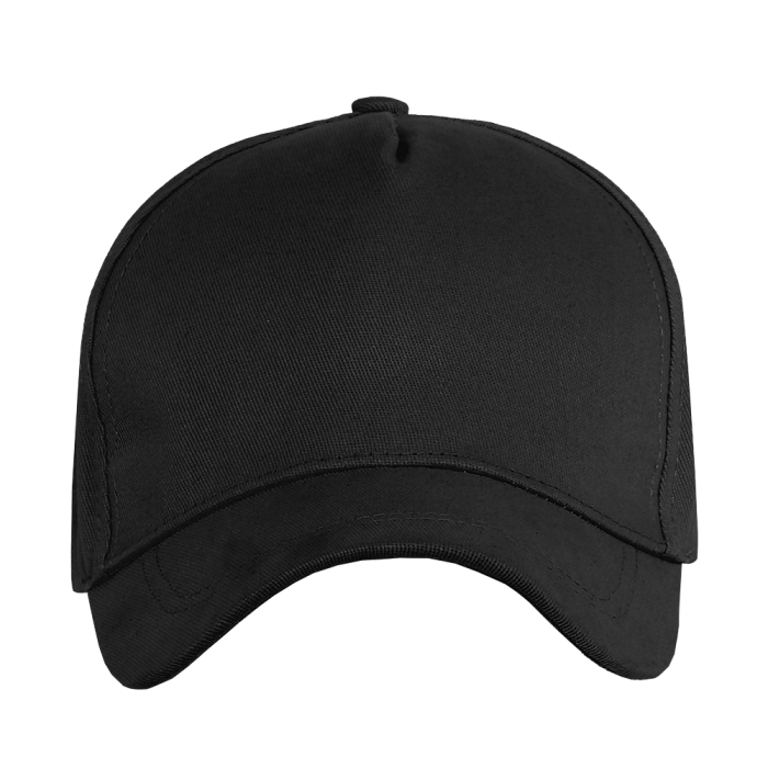 Черная бейсболка арт. 12, 5 клиньев из 100% хлопка, 260 гр/м2, оптом | Мерч, униформа и текстиль для бизнеса  фото-2