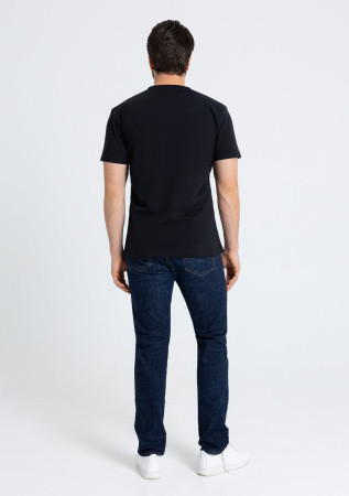 Чёрная футболка арт. 08U прямого кроя из 100% хлопка, 180 гр/м2, оптом | Мерч, униформа и текстиль для бизнеса  photo-5