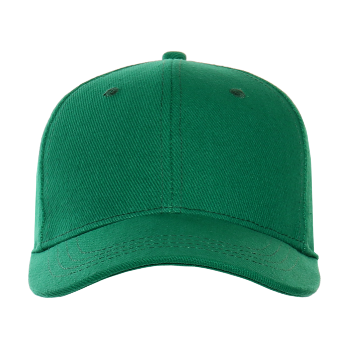 Зеленая бейсболка арт. 06, 6 клиньев из 100% хлопка, 330 гр/м2, оптом | Мерч, униформа и текстиль для бизнеса  фото-2
