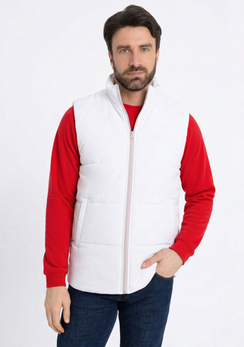 Жилет унисекс STAN утепленный 90, 130, 85, Белый (10) фото-4