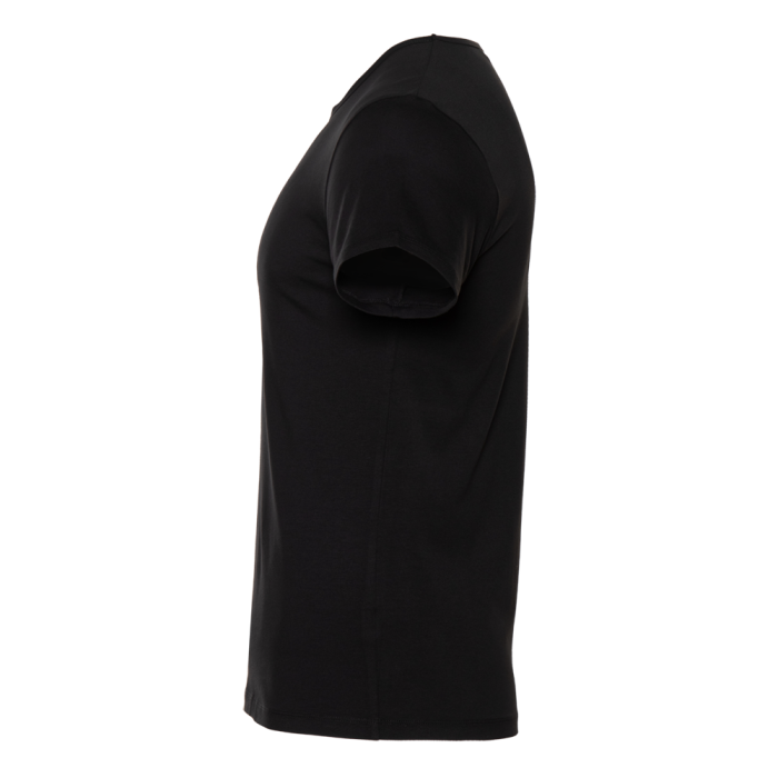 Черная футболка арт. 37 облегающего силуэта, 92% хлопок, 8% эластан, 180 гр/м2, оптом | Мерч, униформа и текстиль для бизнеса  фото-2