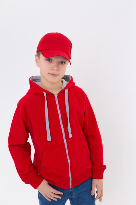 Детская синяя толстовка STAN арт. 61J, футер без начеса, 92% хлопок 8% эластан, 260 гр/м2 — оптом | Мерч, униформа и текстиль для бизнеса фото-3