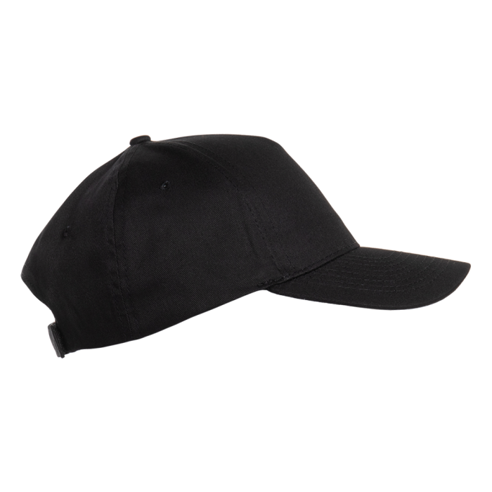 Черная бейсболка арт. 10L, 5 клиньев из 100% хлопка, 150 гр/м2, оптом | Мерч, униформа и текстиль для бизнеса  фото-1