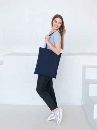 Сумка шопер STAN хлопок 38*42, 220, 200, Т-синий (46) photo-3