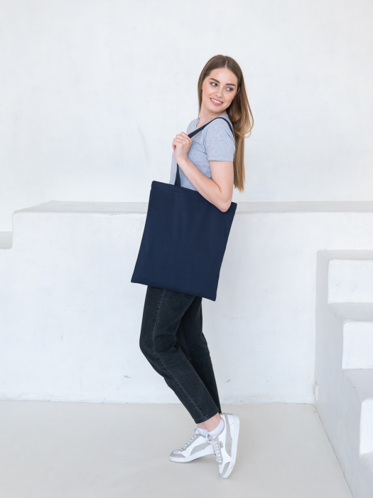 Сумка шопер STAN хлопок 38*42, 220, 200, Т-синий (46) фото-3