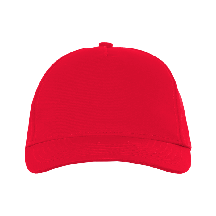 Красная детская бейсболка арт. 10J, 5 клиньев из 100% хлопка, 150 гр/м2, оптом | Мерч, униформа и текстиль для бизнеса  фото-2