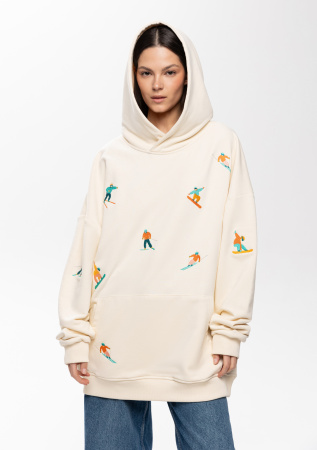 Худи унисекс STAN оверсайз футер без начёса 350, 66, Молочный (11) | Мерч, униформа и текстиль для бизнеса photo-11