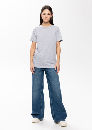 Серая футболка арт. 02 прямого кроя из 100% хлопка, 160 гр/м2, оптом | Мерч, униформа и текстиль для бизнеса  photo-6