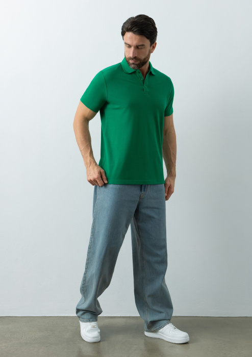 Рубашка поло унисекс STAN хлопок/полиэстер 185, 104, Зелёный (30) | Мерч, униформа и текстиль для бизнеса фото-3