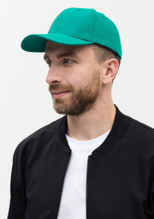 Зеленая бейсболка 6 клиньев из хлопка, оптом | Мерч, униформа и текстиль для бизнес  photo-5