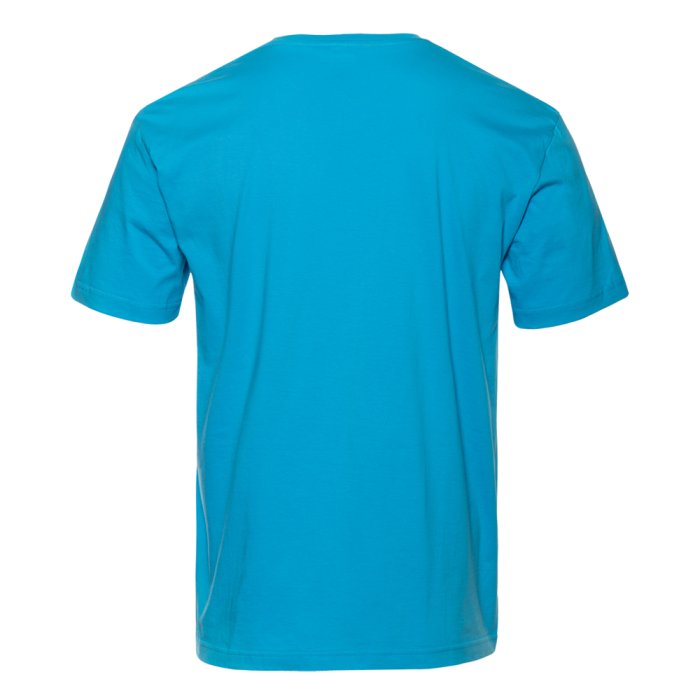 Бирюзовая футболка арт. 02 прямого кроя из 100% хлопка, 160 гр/м2, оптом | Мерч, униформа и текстиль для бизнеса  фото-1