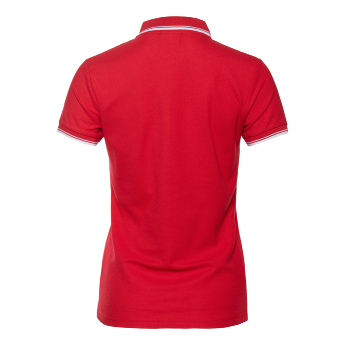 Женская красная рубашка поло арт. 04BK приталенного кроя, 80% хлопок, 20% полиэстер, 185 гр/м2, оптом | Мерч, униформа и текстиль для бизнеса  фото-1