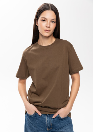 Футболка арт. 02 цвета хаки прямого кроя из 100% хлопка, 160 гр/м2, оптом | Мерч, униформа и текстиль для бизнеса  photo-7