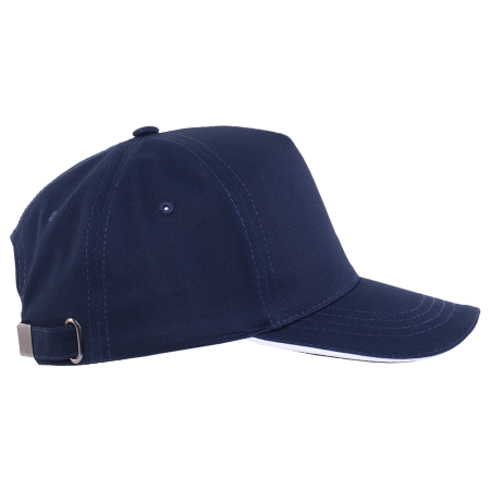 Бейсболка с кантом STAN 5 клиньев хлопок 280,14, Темно-синий (46)  photo-2