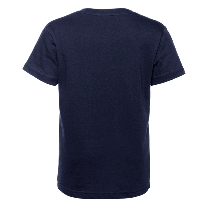Тёмно-синяя детская футболка арт. 06U оверсайз кроя из 100% хлопка, 140 гр/м2, оптом | Мерч, униформа и текстиль для бизнеса фото-1