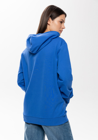 Синее худи арт. 23 с контрастным капюшоном, футер без начеса 100% хлопок, 260 гр/м2 | Мерч, униформа и текстиль для бизнеса photo-6