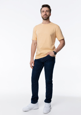 Бежевая футболка арт. 02 прямого кроя из 100% хлопка, 160 гр/м2, оптом | Мерч, униформа и текстиль для бизнеса  photo-8