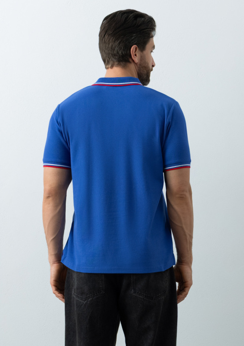 Рубашка поло унисекс STAN триколор  хлопок/полиэстер 185, 04R, Синий (16) | Мерч, униформа и текстиль для бизнеса фото-3