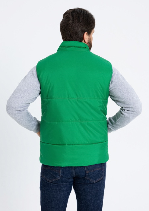 Зеленый однотонный утепленный жилет арт. 84, 100% нейлон, оптом | Мерч, униформа и текстиль для бизнеса фото-4