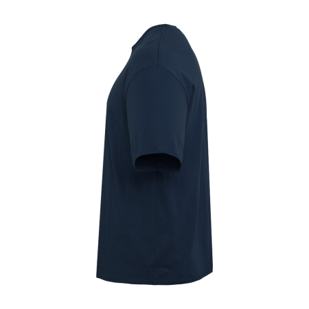 Тёмно-синяя футболка арт. 39 оверсайз кроя, из 100% хлопка, 140 гр/м2, оптом | Мерч, униформа и текстиль для бизнеса   photo-2