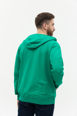 Толстовка мужская STAN с капюшоном на молнии футер без начёса 260, 61, Зелёный (30) | Мерч, униформа и текстиль для бизнеса photo-8