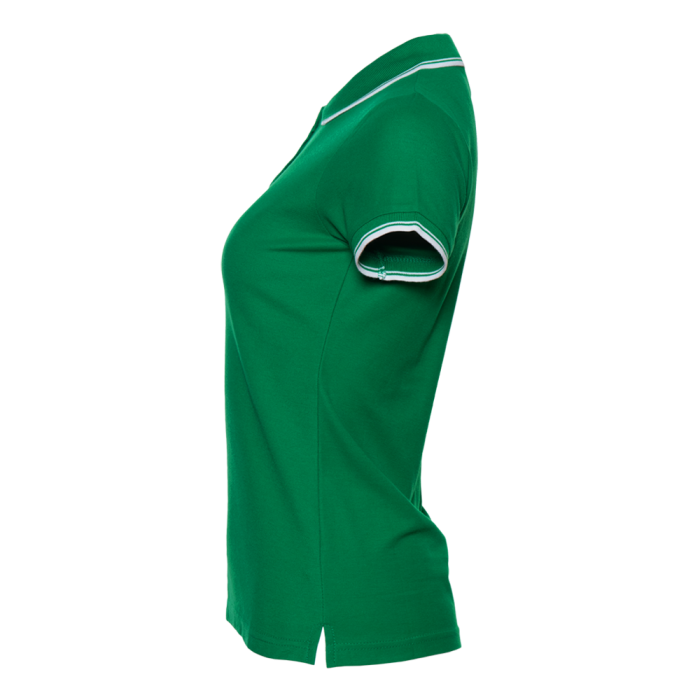 Женская зеленая рубашка поло арт. 04BK приталенного кроя, 80% хлопок, 20% полиэстер, 185 гр/м2, оптом | Мерч, униформа и текстиль для бизнеса  фото-2