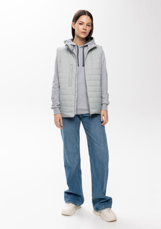 Светло-серый ультралёгкий жилет арт. 87, 100% нейлон, оптом | Мерч, униформа и текстиль для бизнеса photo-3