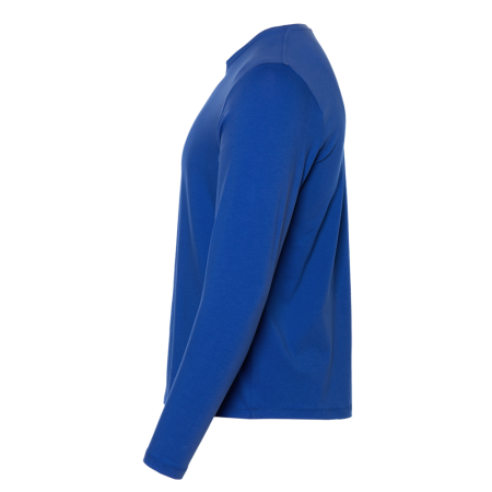 Синяя футболка с длинными рукавами арт. 35 прямого кроя, из 100% хлопка, 140 гр/м2, оптом | Мерч, униформа и текстиль для бизнеса   photo-3