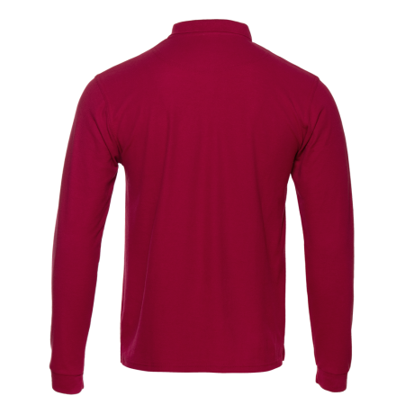 Рубашка поло мужская STAN длинный рукав хлопок/полиэстер 185, 104S, Бордовый (66) | Мерч, униформа и текстиль для бизнеса photo-2