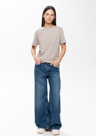 Светло-серая футболка арт. 02 прямого кроя из 100% хлопка, 160 гр/м2, оптом | Мерч, униформа и текстиль для бизнеса  photo-3