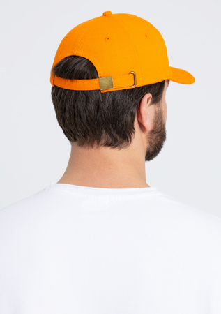 Оранжевая бейсболка арт. 01, 5 клиньев из 100% хлопка, 330 гр/м2, оптом | Мерч, униформа и текстиль для бизнеса  photo-6