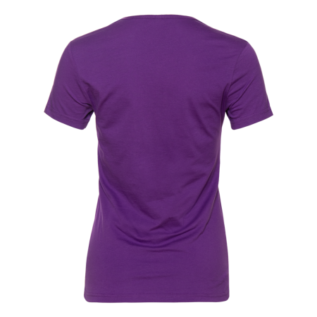 Женская фиолетовая футболка арт. 02W приталенного силуэта из 100% хлопка, 150 гр/м2, оптом | Мерч, униформа и текстиль для бизнеса 
 photo-1
