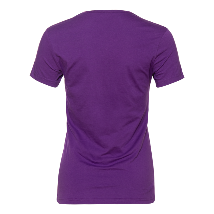 Женская фиолетовая футболка арт. 02W приталенного силуэта из 100% хлопка, 150 гр/м2, оптом | Мерч, униформа и текстиль для бизнеса 
 фото-1