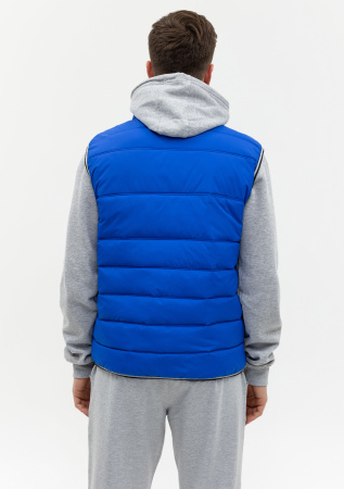 Синий однотонный утепленный жилет арт. 82 с контрастным кантом, 100% нейлон, оптом | Мерч, униформа и текстиль для бизнеса photo-5