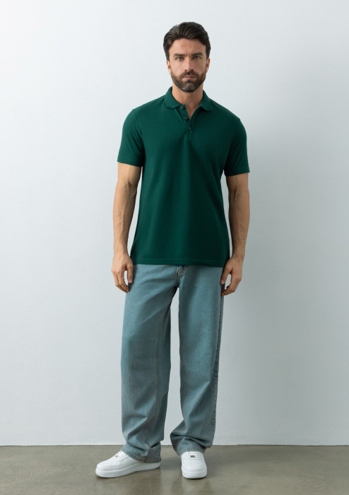 Рубашка поло унисекс STAN хлопок/полиэстер 185, 104, Т-зелёный (130) | Мерч, униформа и текстиль для бизнеса фото-3