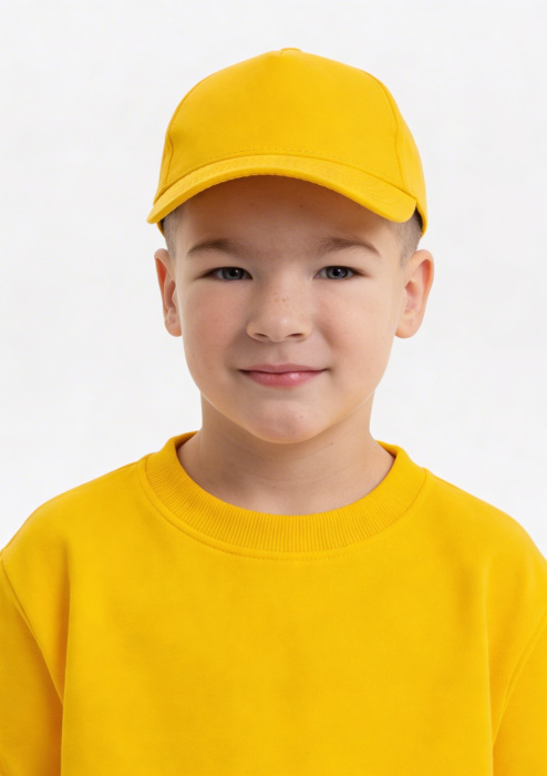 Бейсболка детская STAN 5 клиньев хлопок 150, 10J, Жёлтый (12) фото-4