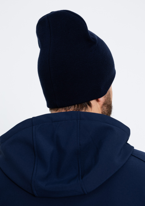 Темно-синяя шапка арт. 116 из 100% акрила, 300 гр/м2, оптом | Мерч, униформа и текстиль для бизнеса  фото-4
