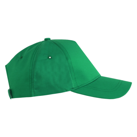 Зеленая бейсболка 5 клиньев из 100% хлопка, 150 гр/м2, оптом | Мерч, униформа и текстиль для бизнеса  photo-1