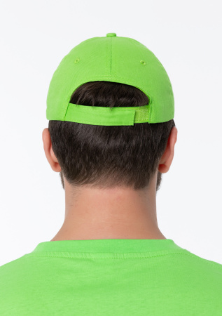 Ярко-зеленая бейсболка арт. 10L, 5 клиньев из 100% хлопка, 150 гр/м2, оптом | Мерч, униформа и текстиль для бизнеса  photo-7