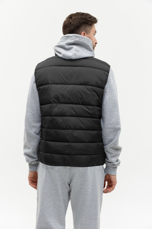 Черный однотонный утепленный жилет арт. 82, 100% нейлон, оптом | Мерч, униформа и текстиль для бизнеса photo-3
