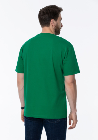 Зелёная футболка арт. 02 прямого кроя из 100% хлопка, 160 гр/м2, оптом | Мерч, униформа и текстиль для бизнеса  photo-8