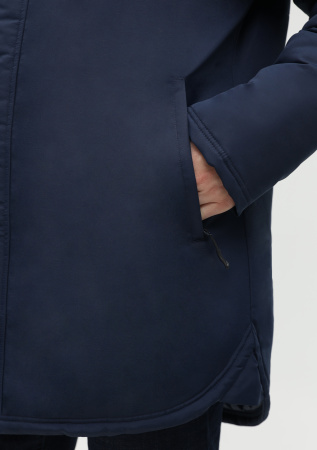 Темно-синяя однотонная куртка арт. 73, 100% полиэстер с водоотталкивающей пропиткой, оптом | Мерч, униформа и текстиль для бизнеса photo-19