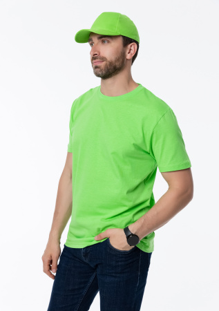 Ярко-зеленая бейсболка арт. 10L, 5 клиньев из 100% хлопка, 150 гр/м2, оптом | Мерч, униформа и текстиль для бизнеса  photo-6