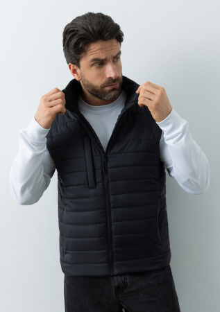 Черный ультралёгкий жилет арт. 87, 100% нейлон, оптом | Мерч, униформа и текстиль для бизнеса photo-12