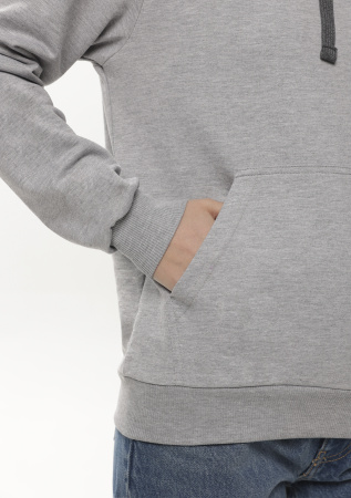 Серое худи арт. 23 с контрастным капюшоном, футер без начеса 100% хлопок, 260 гр/м2 | Мерч, униформа и текстиль для бизнеса photo-7