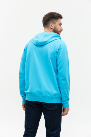 Толстовка мужская STAN с капюшоном на молнии футер без начёса 260, 61, Бирюзовый (32) | Мерч, униформа и текстиль для бизнеса photo-8