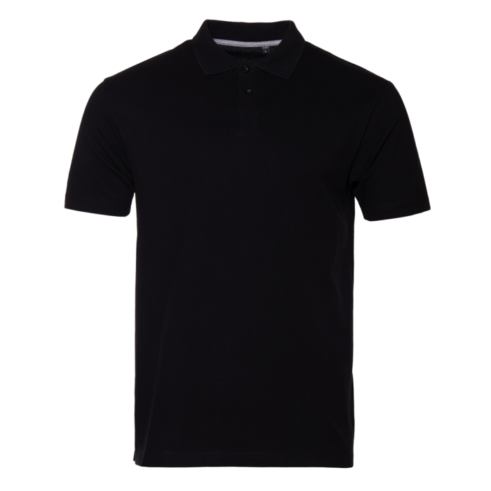 Черная рубашка поло арт. 04B из 100% хлопка, 185 гр/м2, оптом | Мерч, униформа и текстиль для бизнеса  фото-0