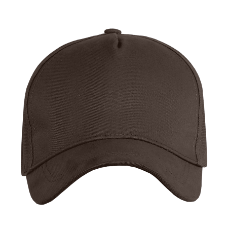Темно-шоколадная бейсболка арт. 12, 5 клиньев из 100% хлопка, 260 гр/м2, оптом | Мерч, униформа и текстиль для бизнеса  photo-2