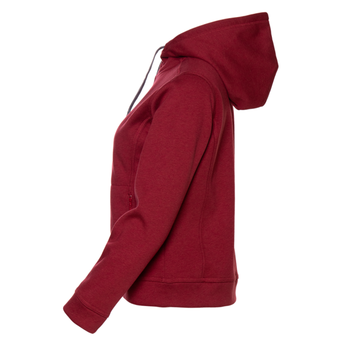 Толстовка женская STAN  с капюшоном на молнии сэндвич 320, 19, Бордовый меланж (166) фото-2